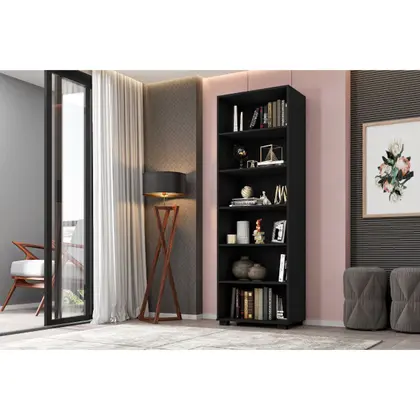 Imagem de Estante De Livro Office Com 5 Prateleiras Preto