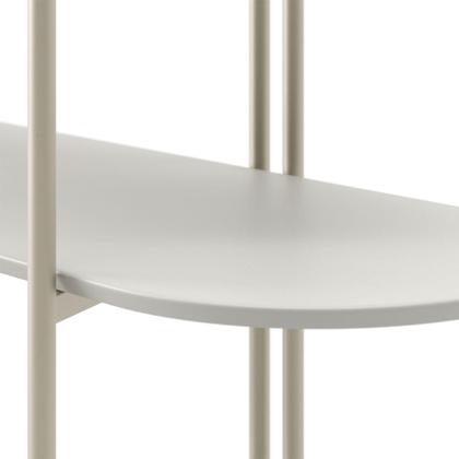 Imagem de Estante de Livros 5 Prateleiras Aço com MDF Enya 180 cm - Off White Fosco c/ Champanhe