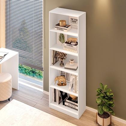 Imagem de Estante de Livros 52CMX175CM Multiuso 5 Nichos Montreal Yescasa Branco