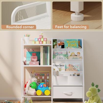 Imagem de Estante de livros e organizador de armazenamento de brinquedos BBLIKE Kids 4 Tier