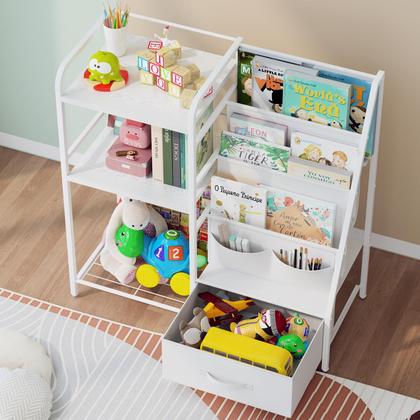 Imagem de Estante de livros e organizador de armazenamento de brinquedos BBLIKE Kids 4 Tier