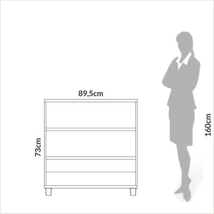 Imagem de Estante de Livros Industrial 100% MDF 89,5cmx92cm
