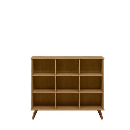 Imagem de Estante de Livros Retrô 108CMX93CM Baixa 6 Nichos Toq Marrom/Freijo