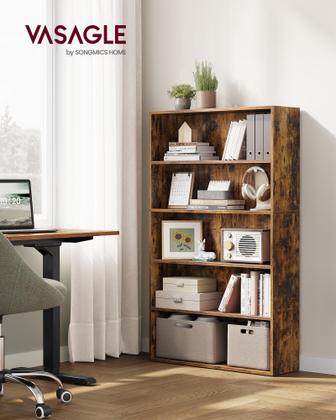 Imagem de Estante de livros VASAGLE Custos Collection, armazenamento aberto de 5 camadas, marrom