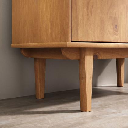 Imagem de Estante de Madeira Alta 6 Nichos 2 Portas Freijó Simona