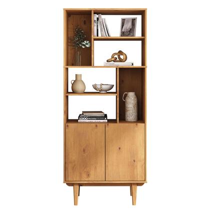 Imagem de Estante de Madeira Alta 6 Nichos 2 Portas Freijó Simona