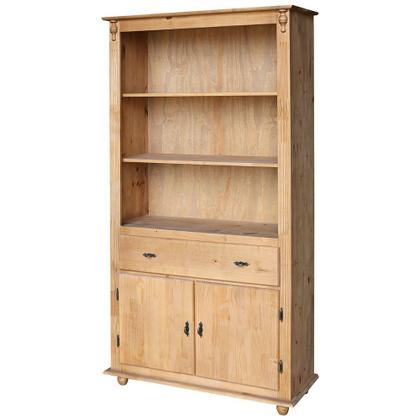 Imagem de Estante de Madeira Antique com 2 Prateleiras 2 Portas e 1 Gaveta - 204