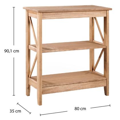 Imagem de Estante de Madeira com 2 Nichos Marrom Antique