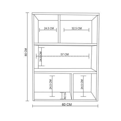 Imagem de Estante de Parede Multiuso Decoração Livros Em Mdf