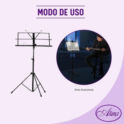 Imagem de  Estante de Partitura MXT MSP001 Dobrável Preta com Bolsa