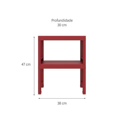 Estante Demi Quadra com 2 Prateleiras Merlot - I''m In Home' Imagem de Estante Demi Quadra com 2 Prateleiras Merlot