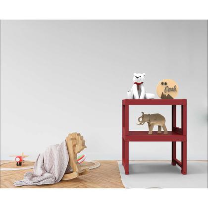 Estante Demi Quadra com 2 Prateleiras Merlot - I''m In Home' Imagem de Estante Demi Quadra com 2 Prateleiras Merlot