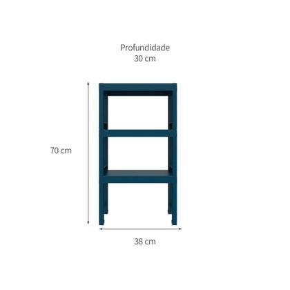 Estante Demi Quadra com 3 Prateleiras Navy - I''m In Home' Imagem de Estante Demi Quadra com 3 Prateleiras Navy