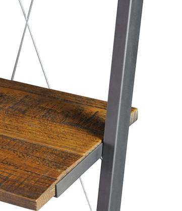 Imagem de Estante Escada Queens Rustic Brown Estrutura em Aço Grafite 140cm - 38313