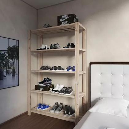 Imagem de Estante Estilo Industrial Metal E Madeira Organizador Livros