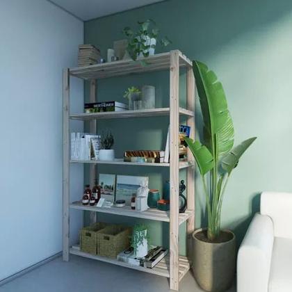 Imagem de Estante Estilo Industrial Metal E Madeira Organizador Livros