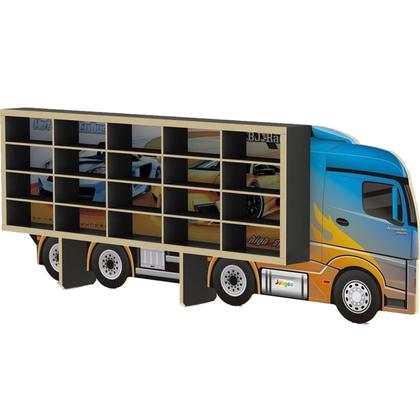 Imagem de Estante Expositor Carrinho Menino Caminhao 20 Divisorias Mdf