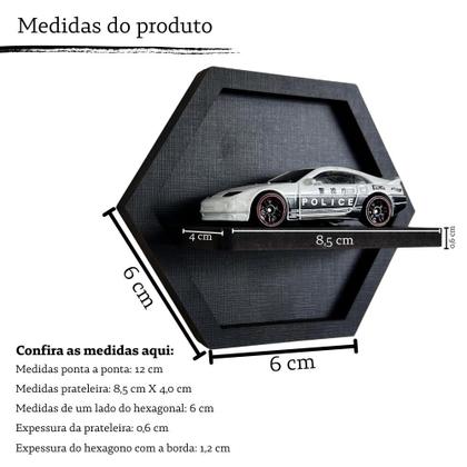 Imagem de Estante Expositor Porta Carrinhos MDF Display Miniaturas 1:64 Organizador Parede Decoração Coleção Cores:BrancaQuantida