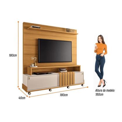 Imagem de Estante Home HB Bold Para TV Até 65" MDP/MDF 180x180x40cm
