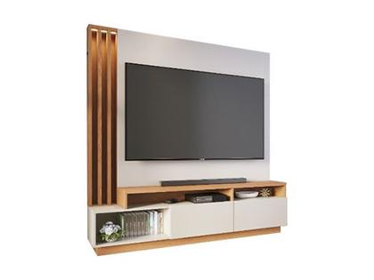 Estante Home Humaitá 2 Portas 1,80 Off White/Matte/Freijo Colibri - ALPOIM Imagem de Estante Home Humaitá 2 Portas 1,80 Off White/Matte/Freijo Colibri