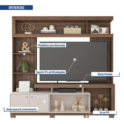 Imagem de Estante Home Para TV 55 Polegadas com 2 Portas Formosa