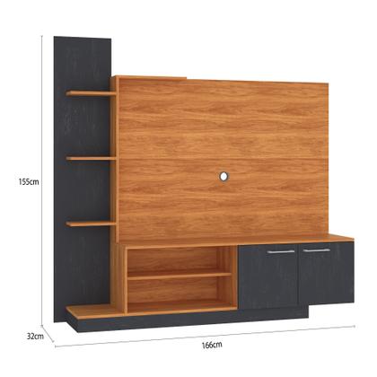 Imagem de Estante Home para Tv 55 Polegadas com Nichos 2 Portas Havana