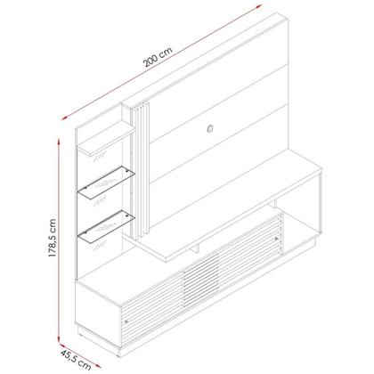 Imagem de Estante Home para TV 60 Polegadas Frizz Plus Cumaru Madetec