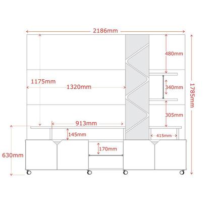 Imagem de Estante Home para TV até 55 Polegadas Frisado Cross Lukaliam