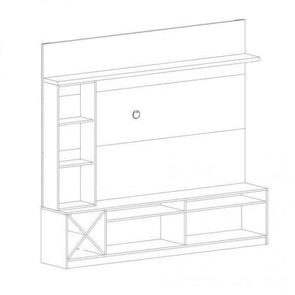 Imagem de Estante Home Para TV até 60 Polegadas 1 Porta de Vidro Veneza