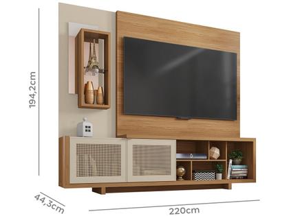 Estante Home para TV até 65” 2 Portas Caemmun Linus Imagem de Estante Home para TV até 65” 2 Portas Caemmun Linus