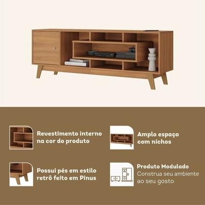 Imagem de Estante Home para Tv até 65 Polegadas com 1 Porta Prime Yescasa