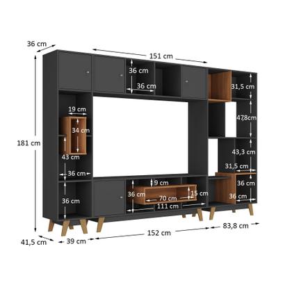 Imagem de Estante Home para Tv até 65 Polegadas com 4 Portas Elegance Yescasa