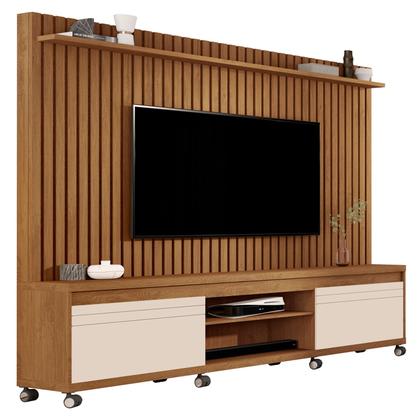 Imagem de Estante Home Para Tv até 65 Polegadas Orion 220cm Nature com OffWhite - Rede Móveis
