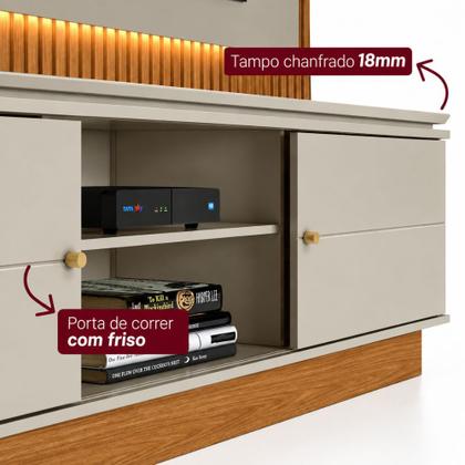 Imagem de Estante Home para TV até 75 com LED Guararapes Linea Brasil 215cm