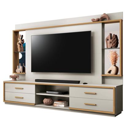 Imagem de Estante Home para TV até 75 Polegadas com Espelho 4 Gavetas Leni