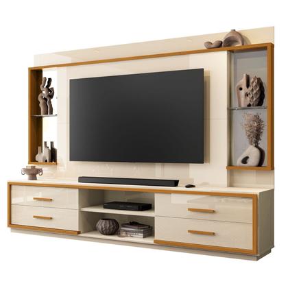 Imagem de Estante Home para TV até 75 Polegadas com Espelho 4 Gavetas Leni