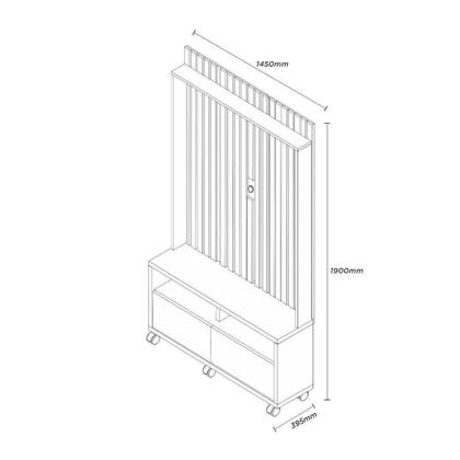 Imagem de Estante Home para TVs 50" Estilos Naturalle Ripado Carmolar