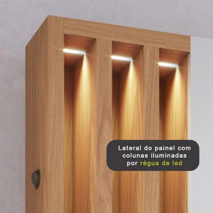 Estante Home Teather Para Tv 2 Portas 1,80m Off White/Matte/Freijo - Alpoim Imagem de Estante Home Teather Para Tv 2 Portas 1,80m Off White/Matte/Freijo