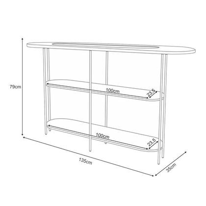 Imagem de Estante Home Theater Artís Off White Castanho e Aparador Infinity e Mesa de Centro Sky Castanho  HB Móveis