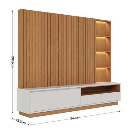 Imagem de Estante Home Theater com Led para Tvs até 82 Polegadas Cancun