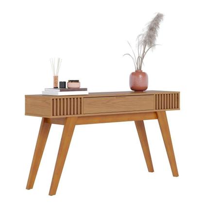 Imagem de Estante Home Theater Humaita Freijó Cinza Acetinado Com Aparador Riviera Freijó  Colibri