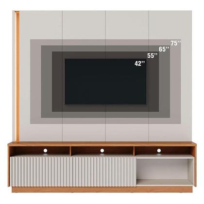 Imagem de Estante Home Theater Jordão Off White Freijó - Colibri