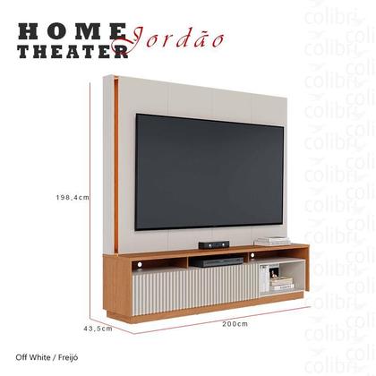 Imagem de Estante Home Theater Jordão Off White Freijó - Colibri