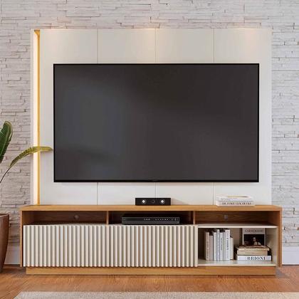 Imagem de Estante Home Theater Jordão Off White Freijó - Colibri