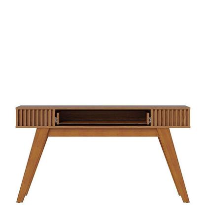 Imagem de Estante Home Theater Jordão Off White Freijó com Mesa de Centro Jeri Freijó Off White e Aparador Riviera Freijó  Colibri