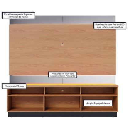 Imagem de Estante Home Theater Maceió Freijó Cinza Acetinado - Colibri