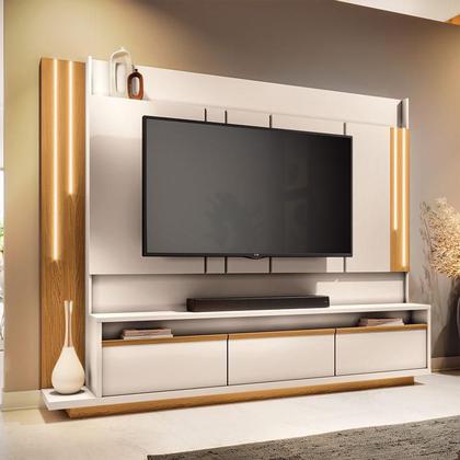 Imagem de Estante Home Theater Montane Off White Cinamomo - HB Móveis