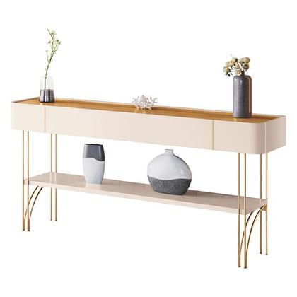 Imagem de Estante Home Theater Nobre e Aparador Vivant e Mesa de Centro Cadenza Off White Cinamomo  HB Móveis