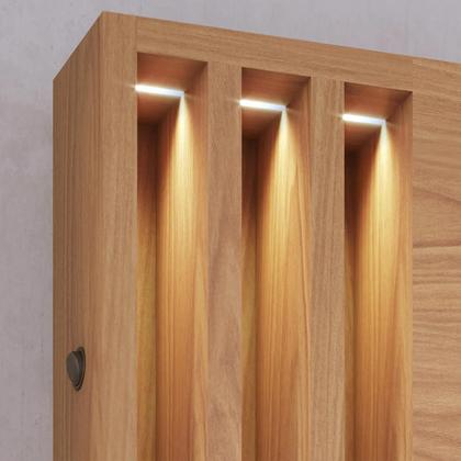 Imagem de Estante Home Theater para Tv 75 Pol. com Led 180cm Maitê C05 Freijó/Cinza Fosco - Mpozenato