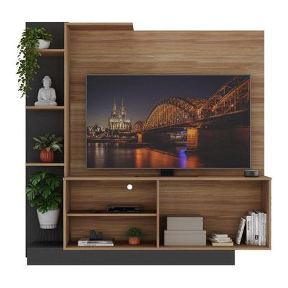 Imagem de Estante Home Theater para TV até 55 Pol Denver Multimóveis Madeirado Preto